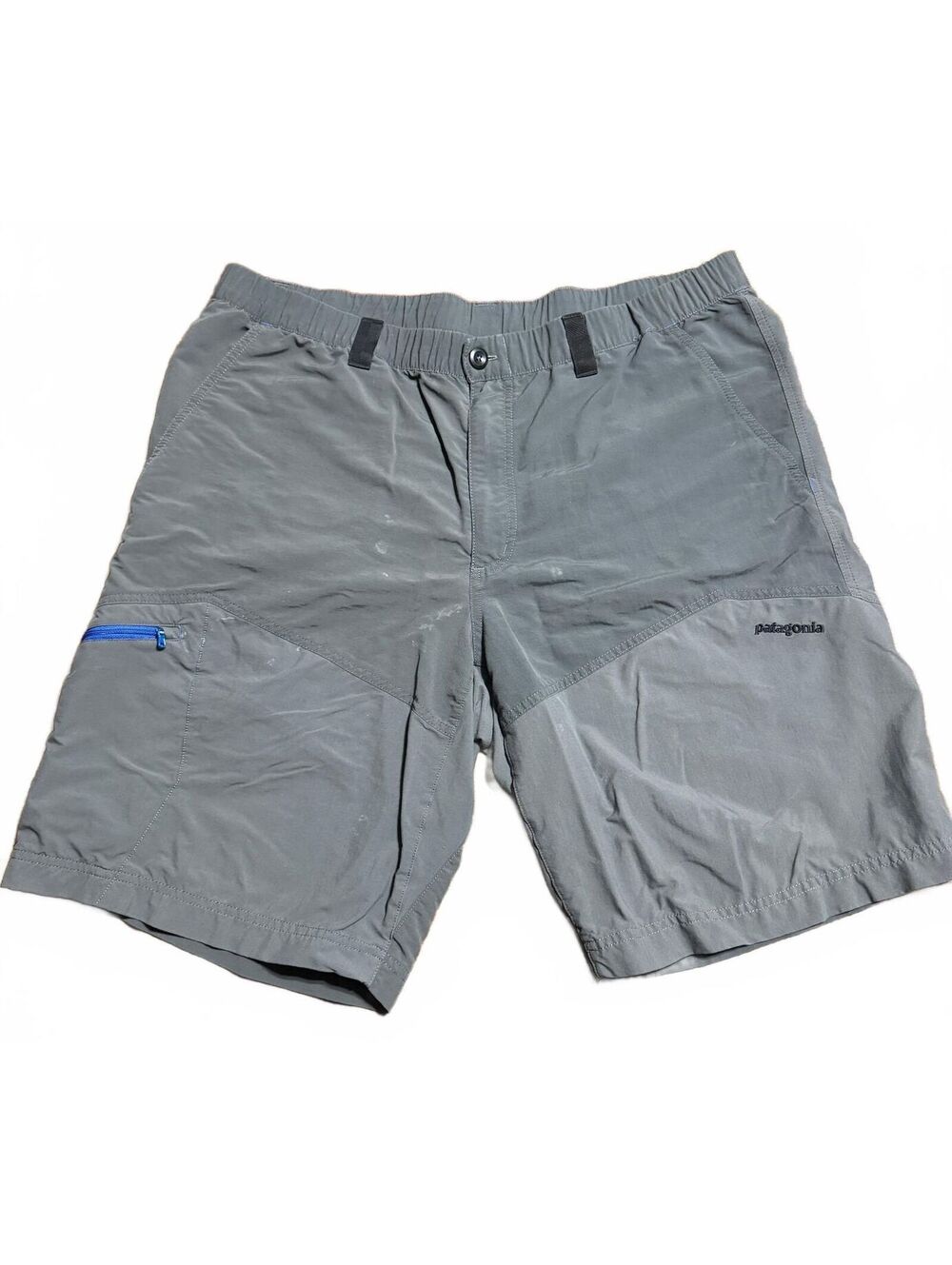 Patagonia Mens XL Gray Hiking Cargo Shorts Belt Loops Pockets Gorpcore *Read*